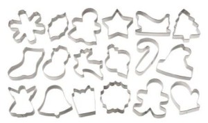 Wilton Christmas Cookie Cutters (18) for $8.04 plus decorating kit