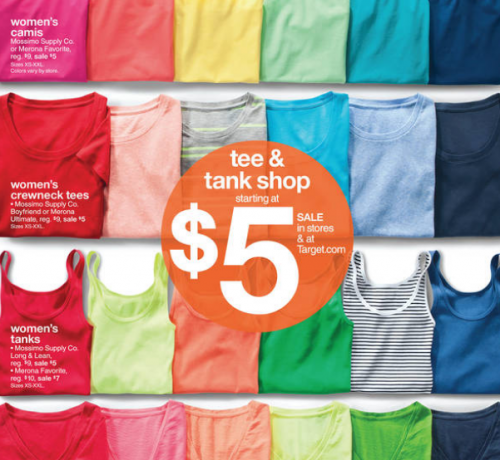 Target.com: Mossimo Supply Co. Tees & Tanks only $4