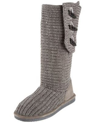 bearpaw sweater boots grey