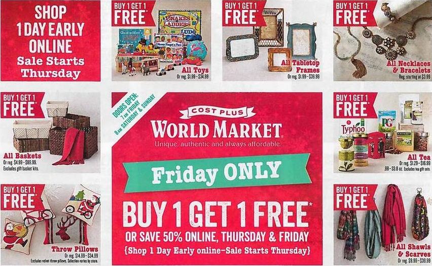 Cost Plus World Market Black Friday Ad 2014 Frugal Living NW