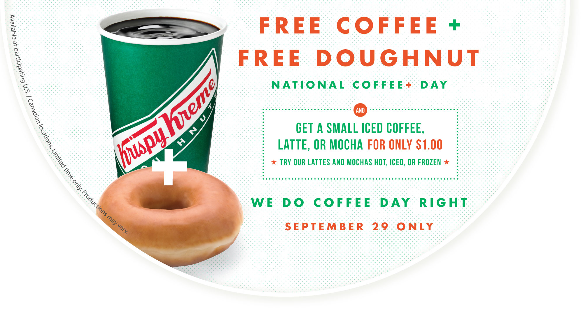 Krispy Kreme National Coffee Day (9/29) FREE Coffee & Doughnut