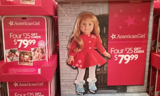 american girl doll gift card