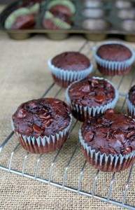 Double Chocolate Zucchini Muffins (recipe)