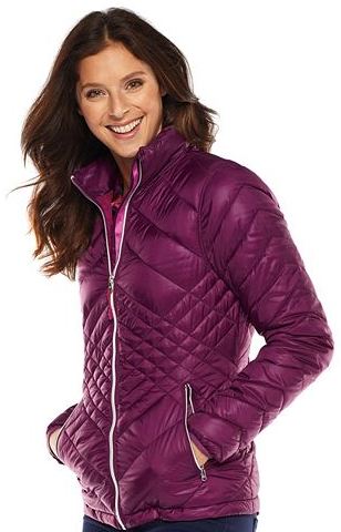 TEK GEAR WARM Tek Puffer Jacket Coat Removable Hood Women's Size Small Gray  Pink $18.00 - PicClick