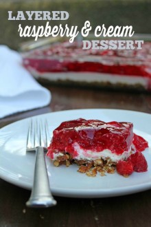 Layered raspberry and cream dessert (recipe) - Frugal Living NW