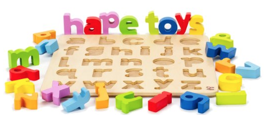 hape lowercase alphabet puzzle