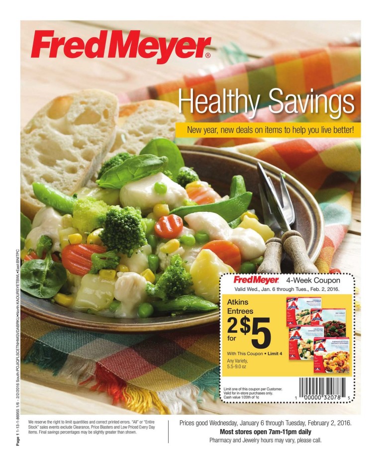 Fred Meyer Coupon book January 6 February 2 Frugal Living NW