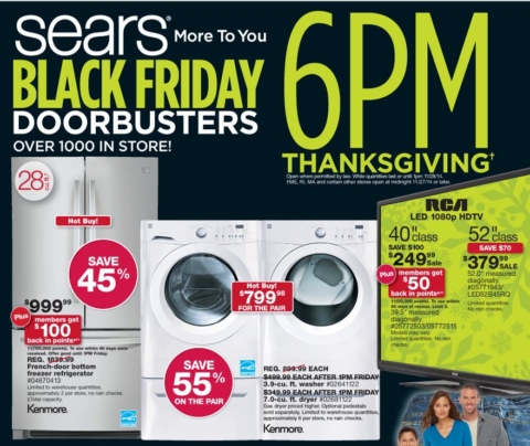 Sears Black Friday Ad 2014 Frugal Living NW