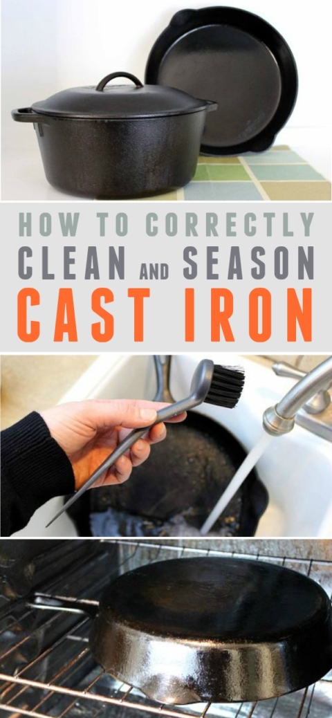 How To Clean a Cast Iron Skillet (With Steps To Season) - MAY
