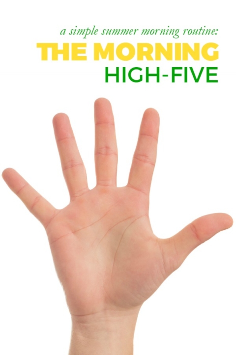 kids giving high fives